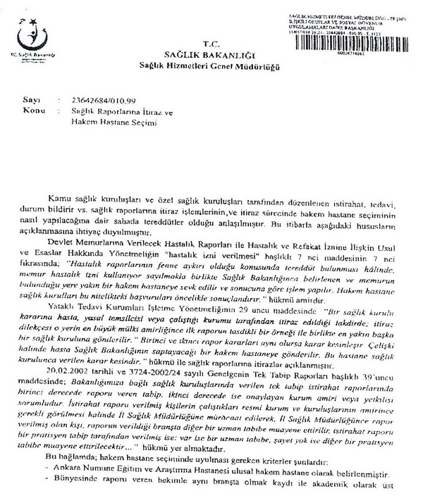 Memurların hakem hastaneye sevkinde uyulması gereken kurallar 1 0849237ff7