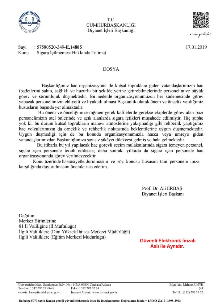 Sigara İçen Sağlık Personeli Hac Organizasyonunda Görev Alamayacak! 3 dced9a4fa1