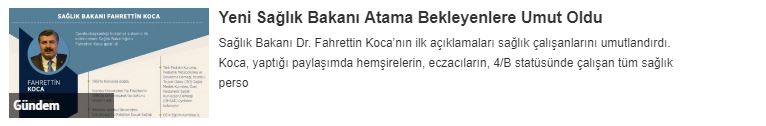 Yeni Sağlık Bakanı Atama Bekleyenlere Umut Oldu