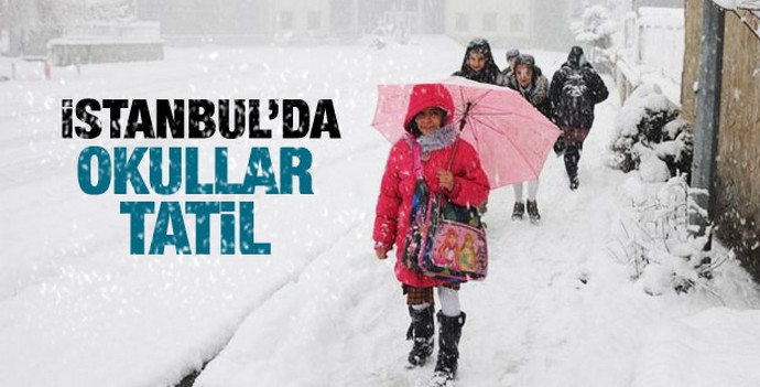 İstanbul'da kar tatili