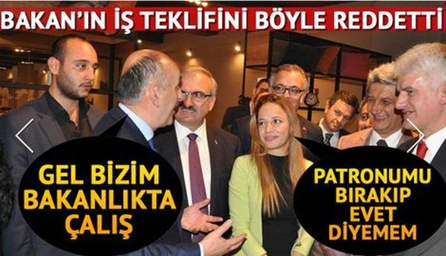 Bakan Müezzinoğlu'nun iş teklifini reddetti / VİDEO