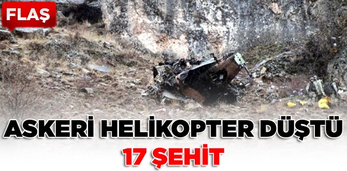 Siirt'te helikopter düştü 17 şehit