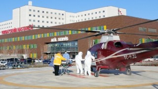 Covid-19'a Yakalanan Acil Tıp Teknisyeni Hava Ambulansı İle Getirildi