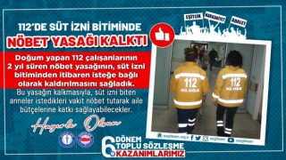 112 İl Ambulans Servisinde Görevli Personellere Nöbet Müjdesi
