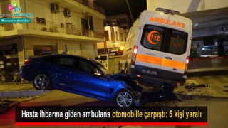 Ambulans Otomobille Çarpıştı: 5 Yaralı