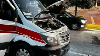 Hastaneler Arası Nakil Gerçekleştiren 112 Ambulansı Alev Aldı