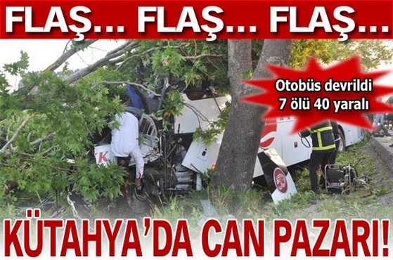 Kütahya'da feci kaza