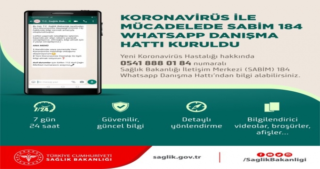 Sağlık Bakanlığı Koronavirüs Whatsapp Danışma Hattı Kurdu