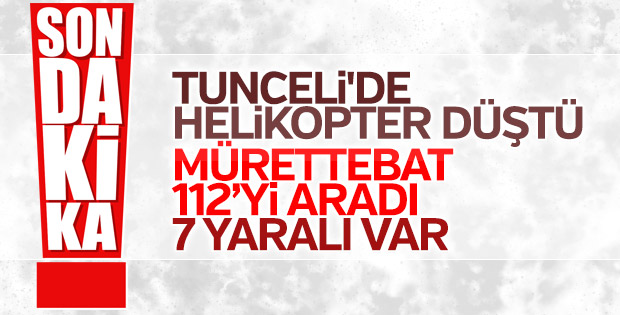 Tunceli'de Polis helikopteri düştü