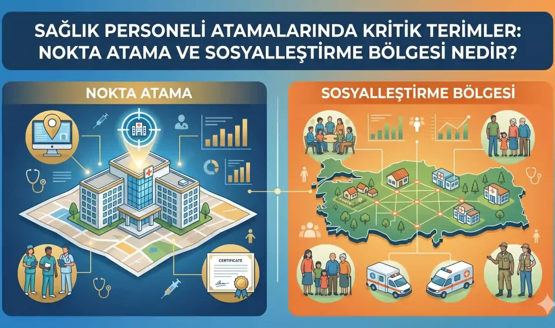 Sosyalleştirme Bölgesi Nedir? Nokta Tayin Nedir? Sağlık Bakanlığı bünyesinde görev almak isteyen diyetisyen, hemşire, ATT, paramedik