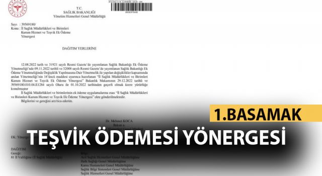 Ekim ayından geçerli olmak üzere yürürlüğe giren 1. Basamak (İl
