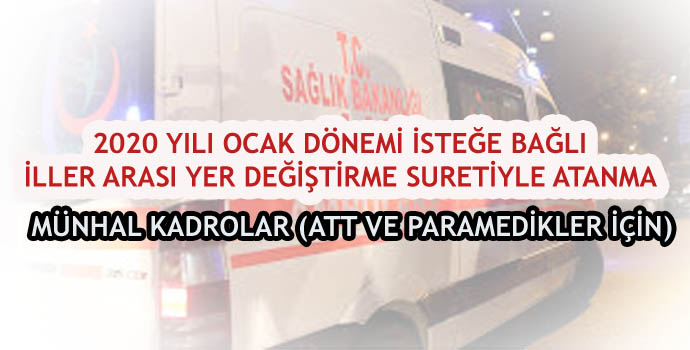 Sağlık Bakanlığı Atama ve Yer Değiştirme Yönetmeliğine göre 2020 Yılı