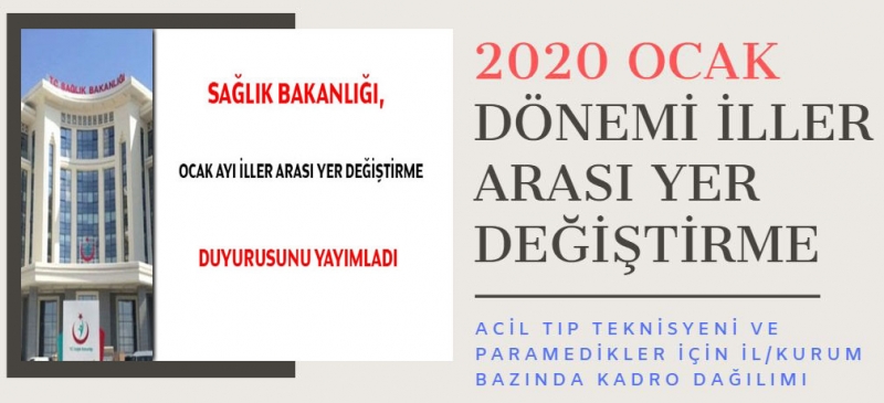 Sağlık Bakanlığı Atama ve Yer Değiştirme Yönetmeliğine göre 2020 Yılı