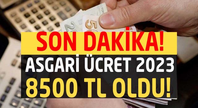 2023 Yılı Asgari Ücret Rakamı Net 8.500 TL olarak Açıklandı YENİ ASGARİ ÜCRET NE KADAR OLDU? Erdoğan, 2023 yılında geçerli
