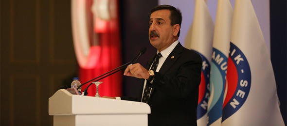 3600 Ek Gösterge Meselesinde Sabır Taşı Olsa Çatlardı Toplantımıza Türk Büro-Sen Genel Başkanı Osman Eksert ve Genel Başkan