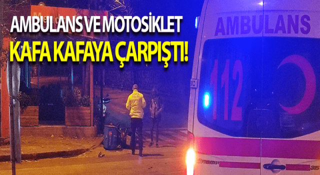 Bursa’da içinde yaralı bulunan ambulans ile paket servis yapan motosiklet