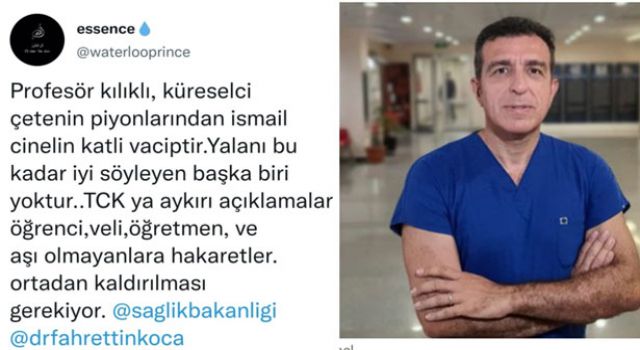 Aşı Karşıtlarından Prof. Dr. İsmail Cinel’e Ölüm Tehdidi: Katli Vaciptir! Türkiye’de Covid-19 vaka sayıları 25 binlere yaklaşırken aşılamalarda halen istenen