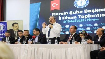 Sağlık-Sen Mersin Şubesi’nin İl Divan Toplantısı’nda Genel Başkan Mahmut Faruk