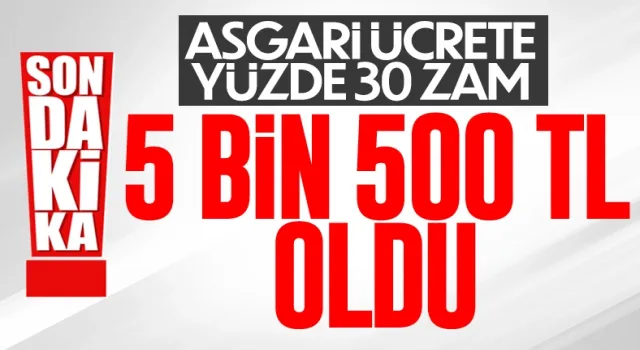 Uzunca bir süredir Türkiye’nin gündeminde olan asgari ücrette yeni rakam