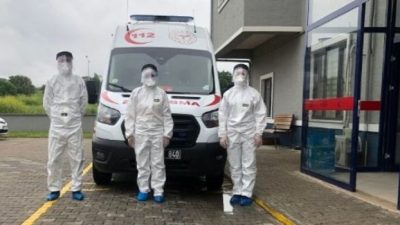 Bursa’da korona virüs vakalarına müdahale eden&nbsp;acil sağlık çalışanlarının yoğun mesaisi