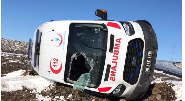 Kars’ın Arpaçay ilçesinden Koçköy’e astım hastasını almak için hareket eden