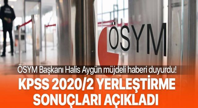 DUYURU (14 Ocak 2021) KPSS-2020/2 Bazı Kamu Kurum ve Kuruluşlarının