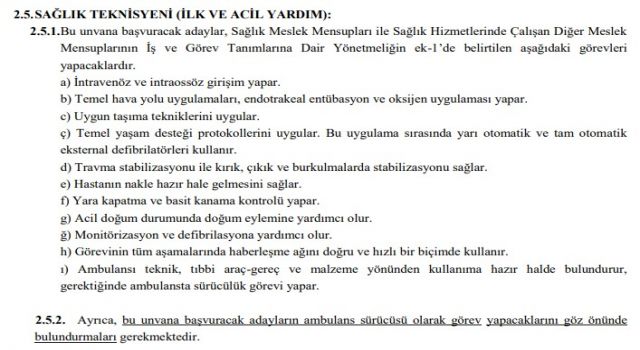 BAŞVURU ÖZEL ŞARTLARI 2.1.ODYOLOG: Söz konusu pozisyona odyoloji alanında lisans