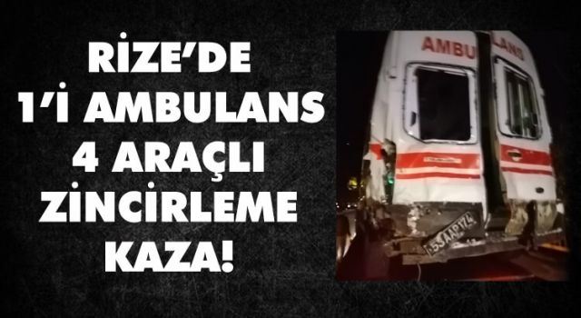Kaza Pazar ilçesinde gece 00.00 sularında meydana geldi. Karadeniz sahil