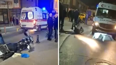Fatih’te ambulans ile motosikletin çarpıştığı kazada 56 yaşındaki sürücü hayatını