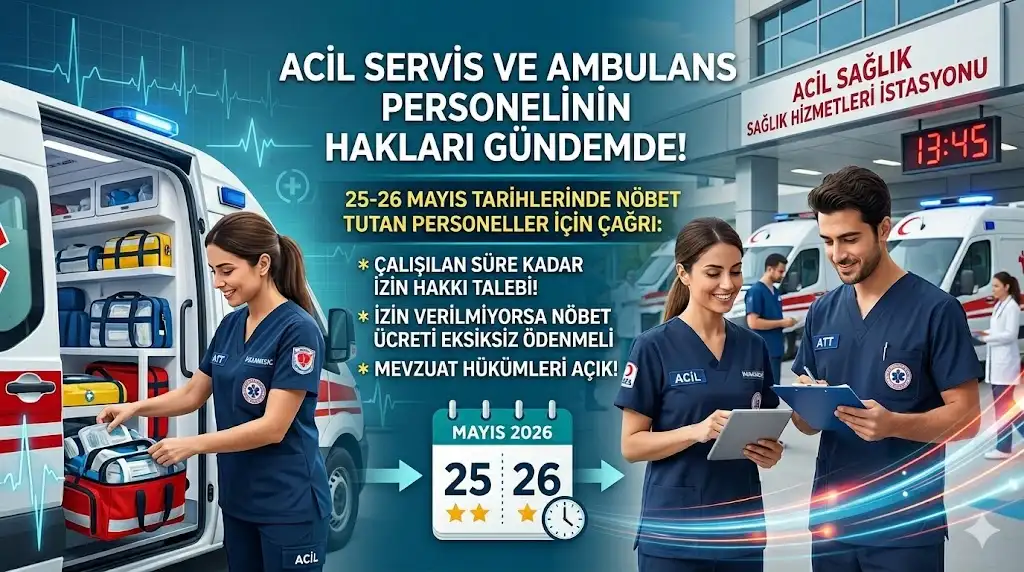 25-26 Mayıs Tarihlerinde Nöbet Tutan Personeller İçin Ücret veya İzin