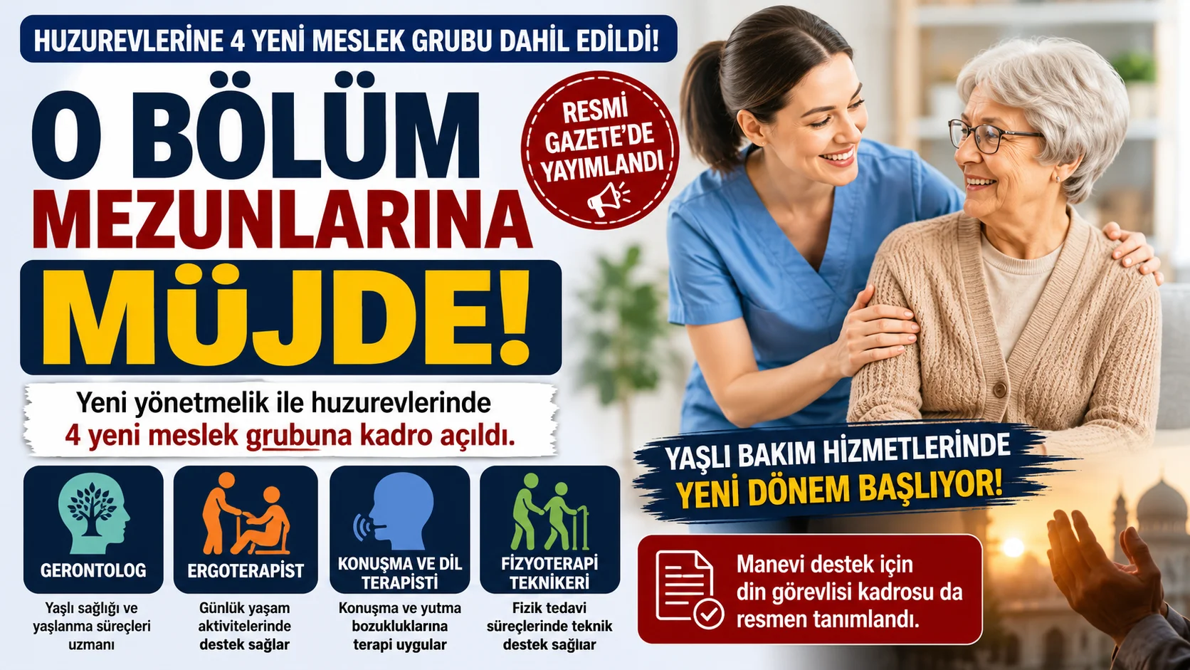 Aile ve Sosyal Hizmetler Bakanlığı’nın yeni huzurevi yönetmeliği Resmi Gazete’de
