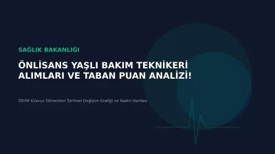 Yaşlı Bakım Teknikeri KPSS Taban Puanları ve Alımları
Sağlık Bakanlığı'nın ÖSYM