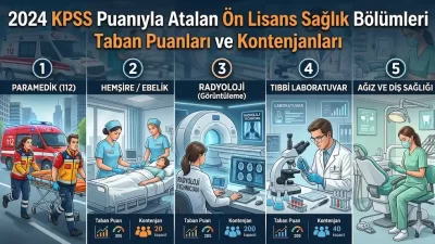 2024 KPSS Ön Lisans puanıyla Sağlık Bakanlığı bünyesine atanan tüm