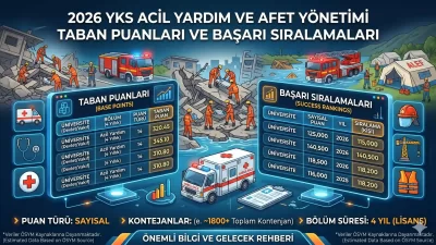 2026 YKS Acil Yardım ve Afet Yönetimi Taban Puanları ve