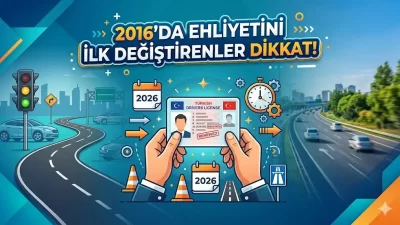 2016 yılında yeni tip sürücü belgesi alanların 10 yıllık yasal