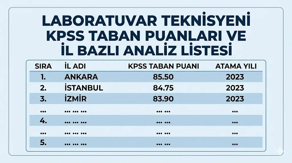 Sağlık Bakanlığı'nın son 6 yılda gerçekleştirdiği ortaöğretim Sağlık Teknisyeni (Laboratuvar