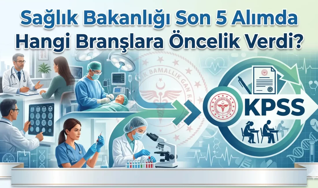 Sağlık Bakanlığı Son 5 Alımda Hangi Branşlara Öncelik Verdi? Sağlık Bakanlığı'nın son 5 merkezi yerleştirme döneminde (2022/5 - 2025/5)