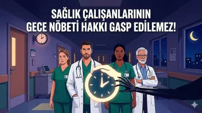 Sağlık Çalışanlarının Gece Nöbeti Hakkı Gasp Edilemez! Hekim Sendikası X