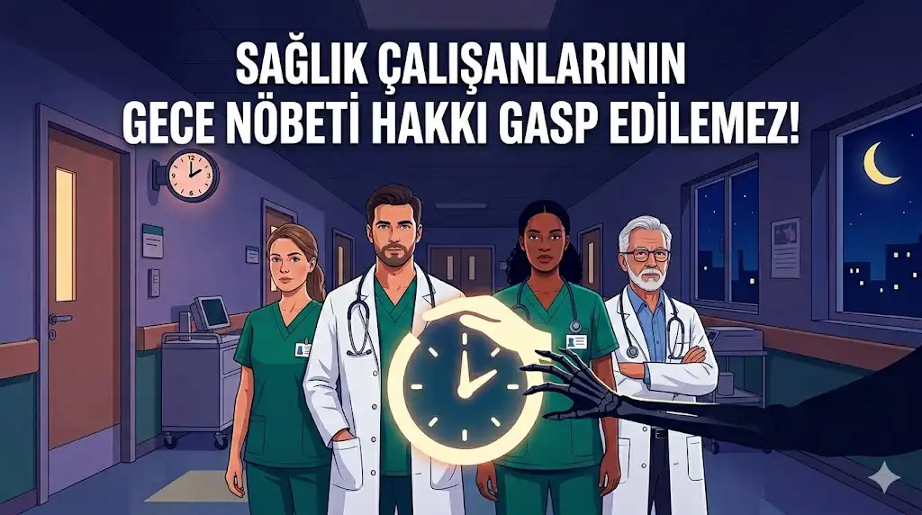 Sağlık Çalışanlarının Gece Nöbeti Hakkı Gasp Edilemez! Sağlık Çalışanlarının Gece Nöbeti Hakkı Gasp Edilemez! Hekim Sendikası X