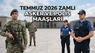 Temmuz 2026 Zamlı Asker ve Polis Maaşları:
Temmuz 2026 dönemi için