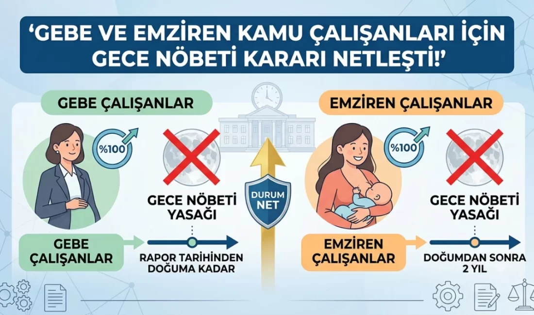 Gebe ve emziren kamu çalışanlarının, özellikle 24 saat esasına göre