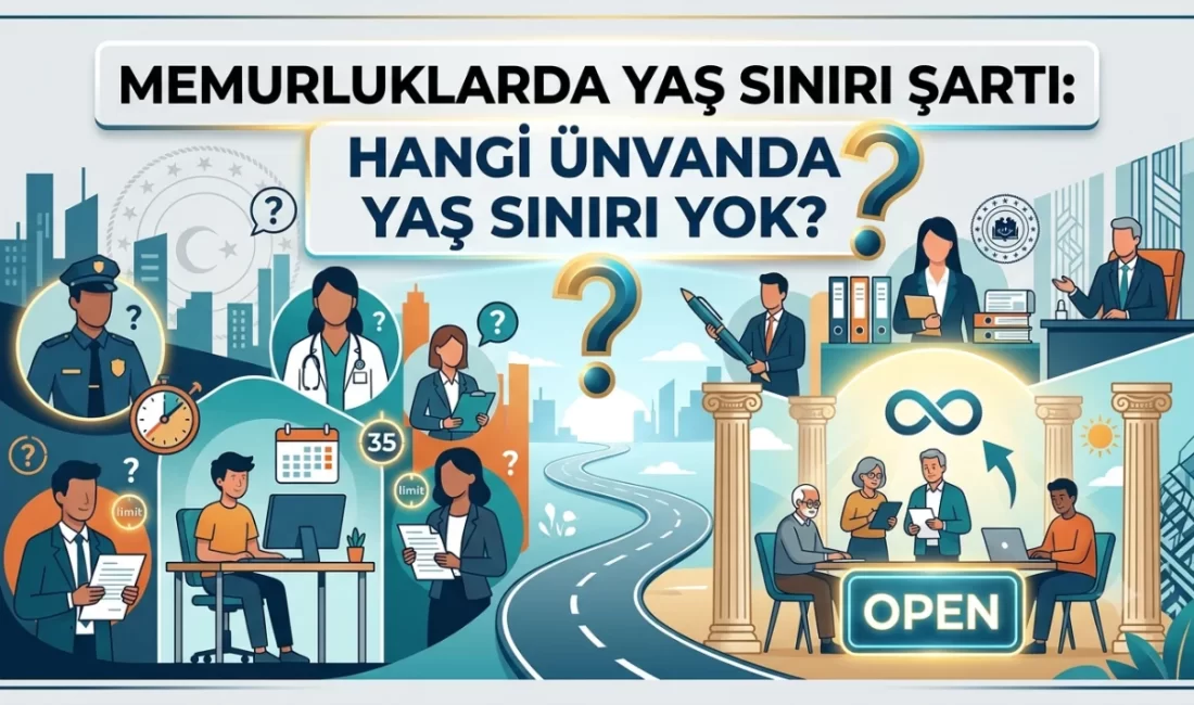 Memurluklarda Yaş Sınırı Şartı: Hangi Ünvanda Yaş Sınırı Yok? Kamu personeli adaylarının en çok merak ettiği memurluklarda yaş sınırı