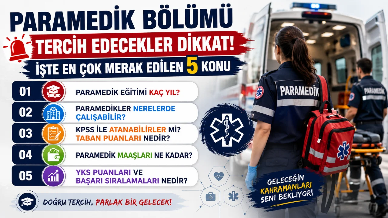 Sağlık sektörünün en dinamik ve kritik mesleklerinden Paramedik bölümü, 2026