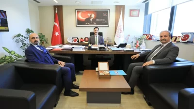 Sağlık-Sen Genel Başkanı Mahmut Faruk Doğan ve Genel Başkan Yardımcısı