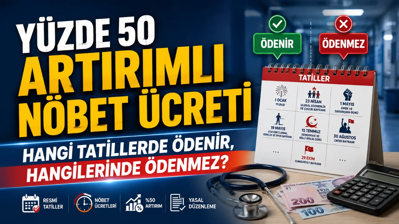 Sağlık çalışanlarının resmi tatil ve bayram günlerinde tuttukları nöbetlere ilişkin