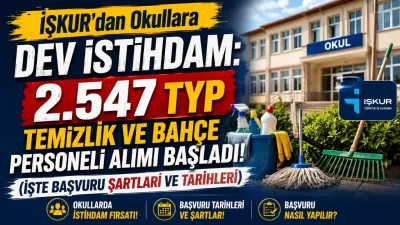 Diyarbakır genelindeki resmi okullarda görevlendirilmek üzere İŞKUR, İlçe Milli Eğitim