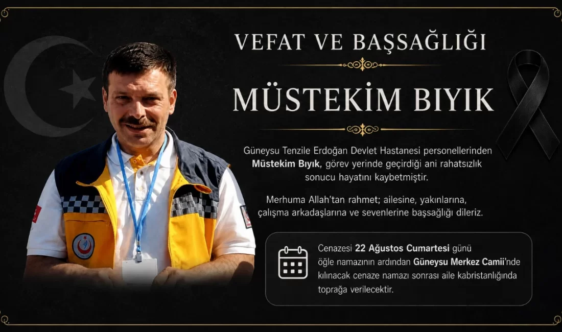 Hastane Personeli Müstekim Bıyık Görev Yerinde Hayatını Kaybetti Rize Güneysu Tenzile Erdoğan Devlet Hastanesi çalışanlarından 57 yaşındaki Müstekim