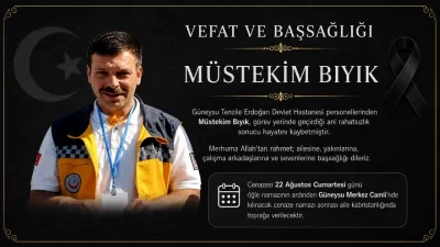 Rize Güneysu Tenzile Erdoğan Devlet Hastanesi çalışanlarından 57 yaşındaki Müstekim