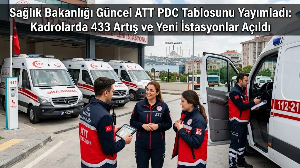 Sağlık Bakanlığı Güncel ATT PDC Tablosunu Yayımladı: Kadrolarda 433 Artış ve Yeni İstasyonlar Açıldı Sağlık Bakanlığı tarafından 16 Eylül 2026 tarihi itibarıyla güncellenen Acil
